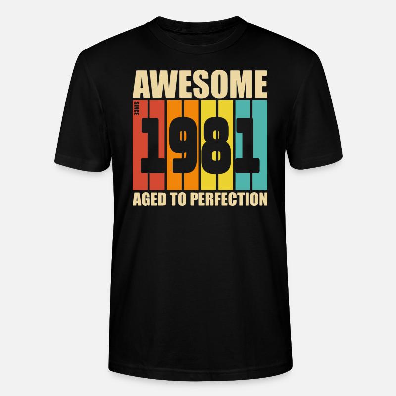 1981 - Stanley/Stella Unisex Bio-T-Shirt CRAFTER - Schwarz