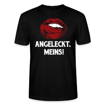 Angeleckt Meins ! - Stanley/Stella Unisex Bio-T-Shirt CRAFTER - Schwarz - Vorne - Alina (178cm) & Michal (187cm)