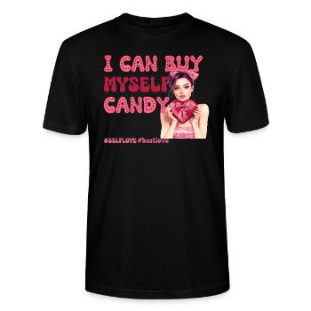 Saint-Valentin Amour de soi - T-shirt bio CRAFTER Stanley Stella Unisexe - noir - Devant - Alina (178cm) & Michal (187cm)