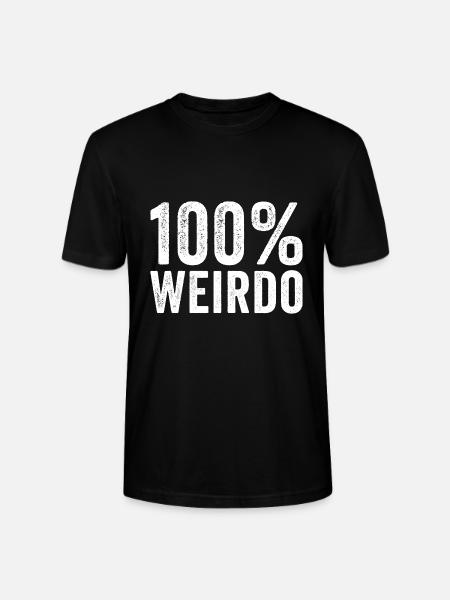 100% Wierdo Statement - Stanley/Stella CRAFTER Unisex Organic T-Shirt - black