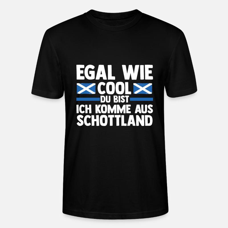 Ecossais Ecosse Ecosse Ecosse - T-shirt bio CRAFTER Stanley Stella Unisexe - noir