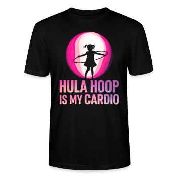 Dance Hoop Girl Dancer Hoop - Stanley/Stella CRAFTER Unisex Organic T-Shirt - black - Front - Alina (178cm) & Michal (187cm)