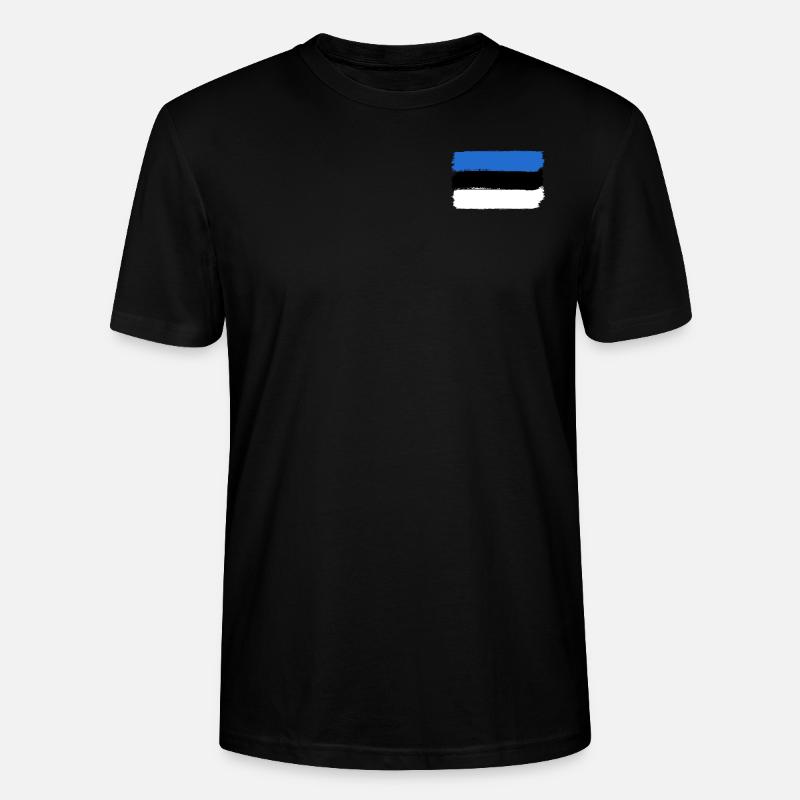 Look du drapeau estonien utilisé - T-shirt bio CRAFTER Stanley Stella Unisexe - noir