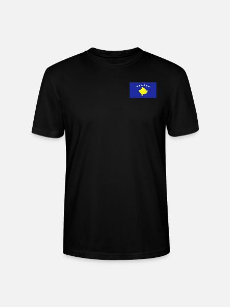 Kosovo Flag - Stanley/Stella CRAFTER Unisex Organic T-Shirt - black