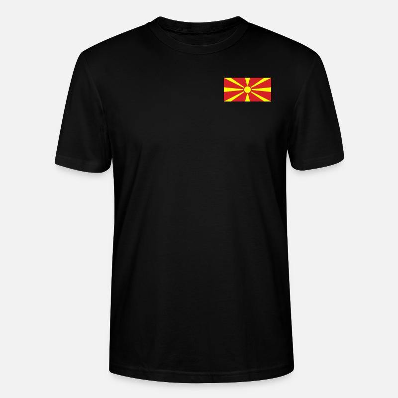 Drapeau de la Macédoine - T-shirt bio CRAFTER Stanley Stella Unisexe - noir