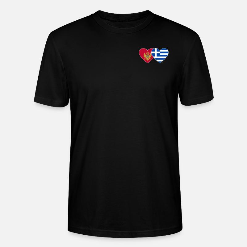 Monténégro Grèce drapeau - T-shirt bio CRAFTER Stanley Stella Unisexe - noir