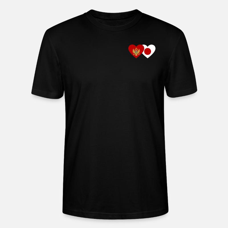 Monténégro Drapeau du Japon - T-shirt bio CRAFTER Stanley Stella Unisexe - noir