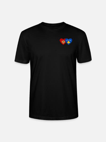 Montenegro Kosovo Flag - Stanley/Stella CRAFTER Unisex Organic T-Shirt - black