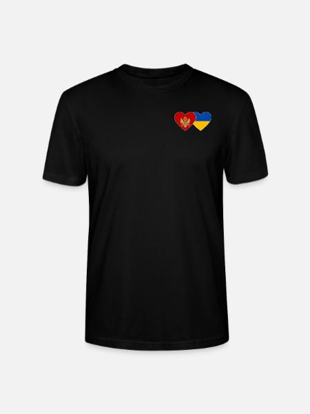 Montenegro Ukraine flag - Stanley/Stella CRAFTER Unisex Organic T-Shirt - black