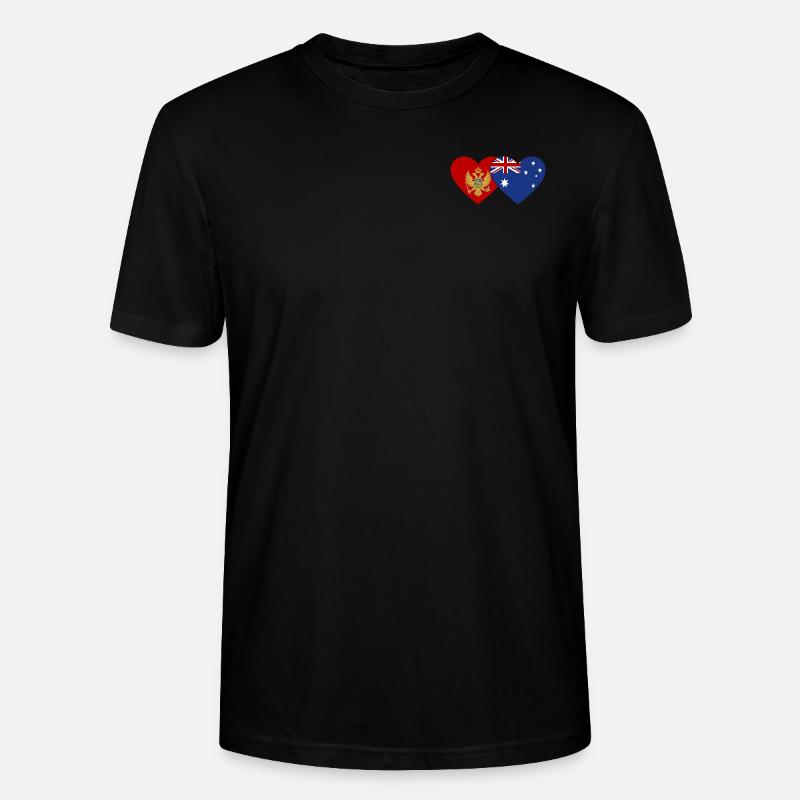Monténégro Australie Drapeau - T-shirt bio CRAFTER Stanley Stella Unisexe - noir