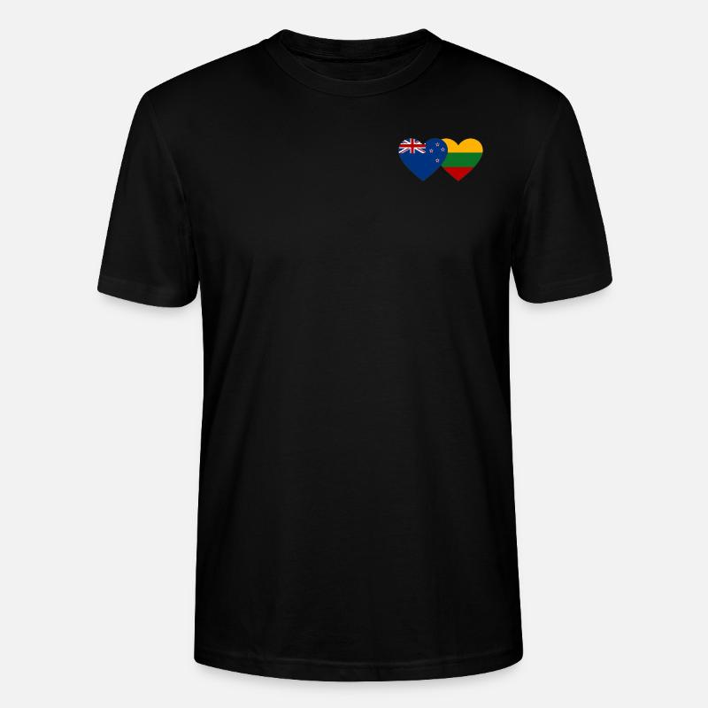 Drapeau de la Lituanie néo-zélandaise - T-shirt bio CRAFTER Stanley Stella Unisexe - noir
