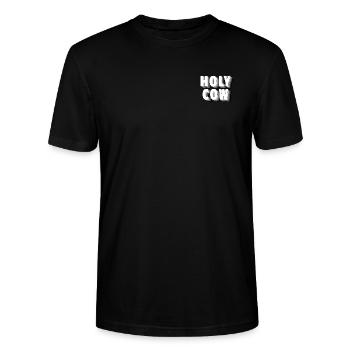 Holy Cow - - Stanley/Stella CRAFTER Unisex Organic T-Shirt - black - Front - Alina (178cm) & Michal (187cm)