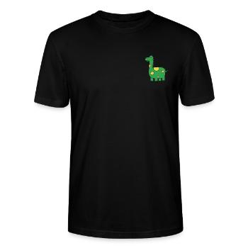 Dinosaur Illustration - Stanley/Stella Unisex Bio-T-Shirt CRAFTER - Schwarz - Vorne - Alina (178cm) & Michal (187cm)