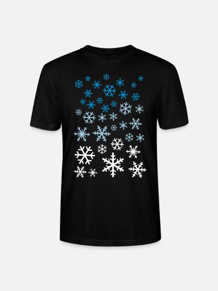 LOTS OF SNOWFLAKES - Stanley/Stella Unisex Bio-T-Shirt CRAFTER - Schwarz