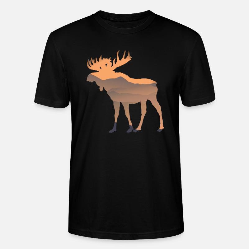 Elch - Stanley/Stella Unisex Bio-T-Shirt CRAFTER - Schwarz