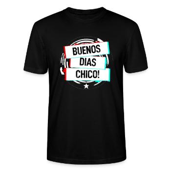 Buenos Dias Chico! - Stanley/Stella Unisex Bio-T-Shirt CRAFTER - Schwarz - Vorne - Alina (178cm) & Michal (187cm)