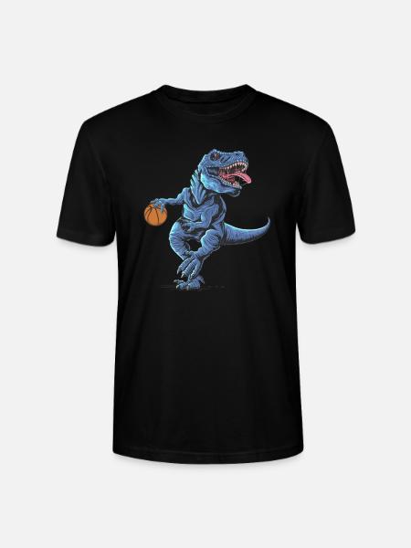 Basketball t-rex - Stanley/Stella CRAFTER Unisex Organic T-Shirt - black