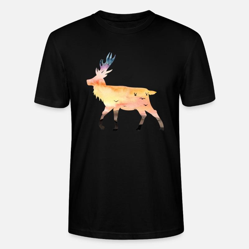 Cerf - T-shirt bio CRAFTER Stanley Stella Unisexe - noir