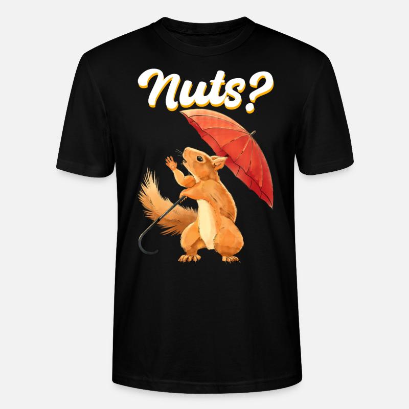 Eichhörnchen Nagetier Spruch Geschenk - Stanley/Stella Unisex Bio-T-Shirt CRAFTER - Schwarz