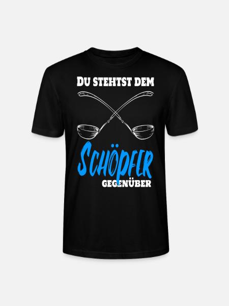 Du stehst dem Schöpfer gegenüber. Koch Chefkoch - Stanley/Stella Unisex Bio-T-Shirt CRAFTER - Schwarz