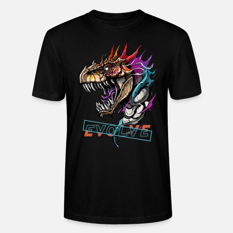 Dragon's Evolution Roar - Stanley/Stella CRAFTER Unisex Organic T-Shirt - black