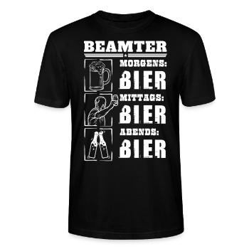 Mon quotidien de fonctionnaire - T-shirt bio CRAFTER Stanley Stella Unisexe - noir - Devant - Alina (178cm) & Michal (187cm)