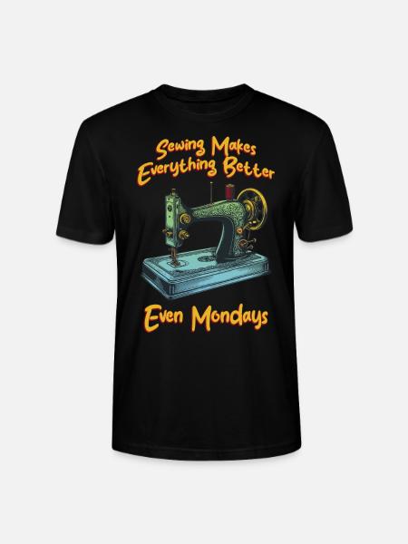Quiltare Symaskin Sömmerska Kvinnor Flicka Rolig - Ekologisk T-shirt CRAFTER unisex från Stanley/Stella - svart