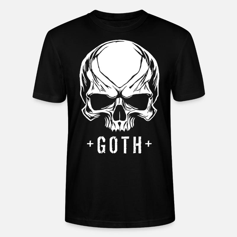 Crâne GOTH - T-shirt bio CRAFTER Stanley Stella Unisexe - noir