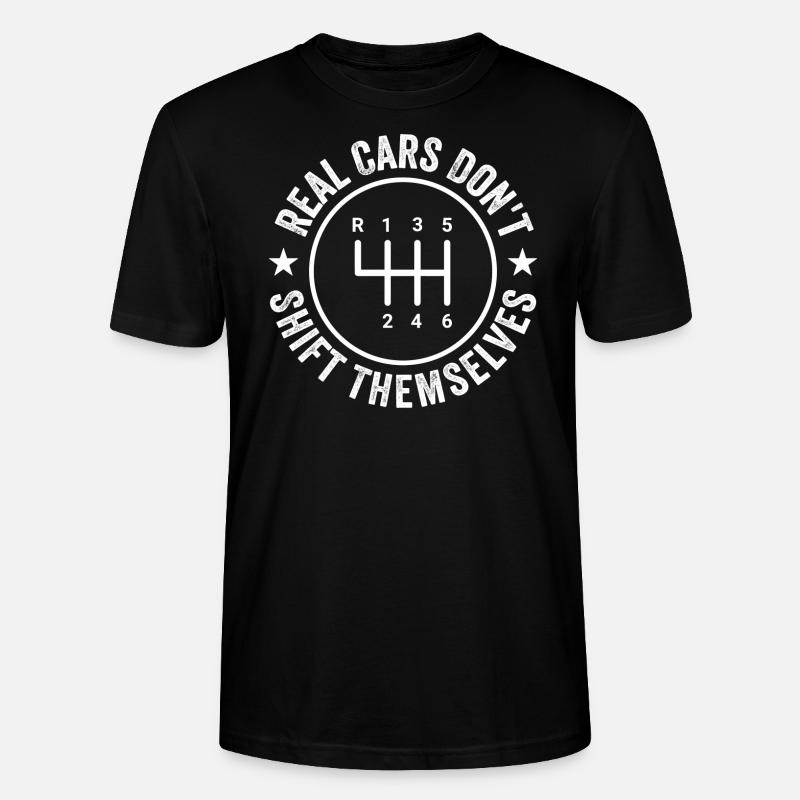 Echte Autos inklusive Schaltgetriebe - Stanley/Stella Unisex Bio-T-Shirt CRAFTER - Schwarz