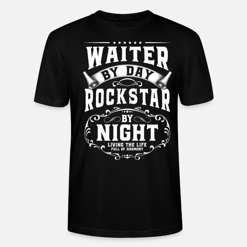 Kellner Restaurant Essen Cocktail - Stanley/Stella Unisex Bio-T-Shirt CRAFTER - Schwarz
