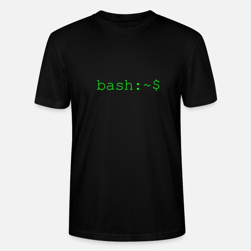 Linux bash shell console - Stanley/Stella CRAFTER Unisex Organic T-Shirt - black