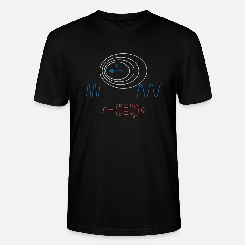 Physics Doppler Effect Gift Physicist Wave - Stanley/Stella CRAFTER Unisex Organic T-Shirt - black
