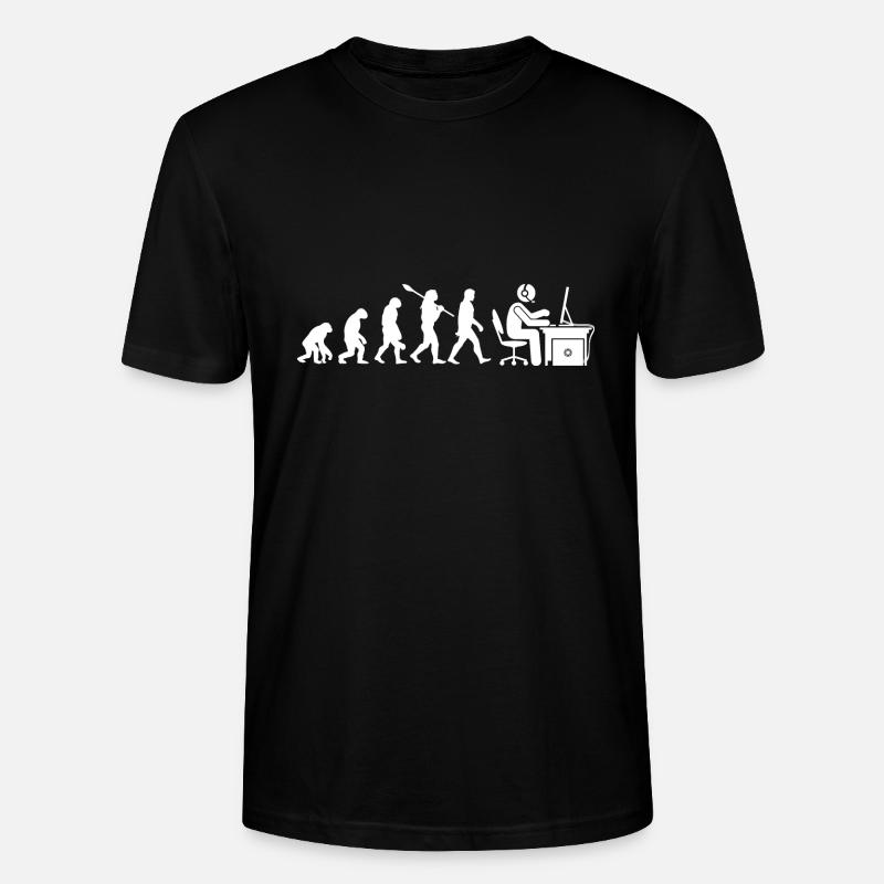 Gaming Gamer Evolution Gift - Stanley/Stella CRAFTER Unisex Organic T-Shirt - black