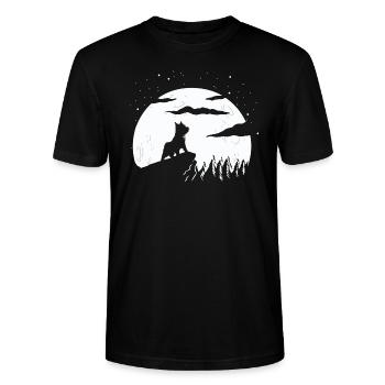 Cairn Terrier - Stanley/Stella Unisex Bio-T-Shirt CRAFTER - Schwarz - Vorne - Alina (178cm) & Michal (187cm)