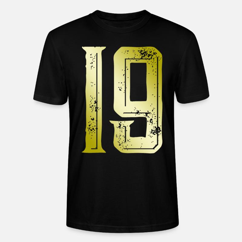 19 Symbole numérique - T-shirt bio CRAFTER Stanley Stella Unisexe - noir