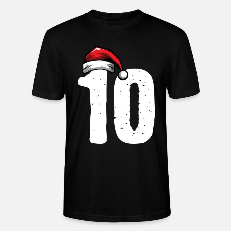 10 Numéro de Noël - T-shirt bio CRAFTER Stanley Stella Unisexe - noir