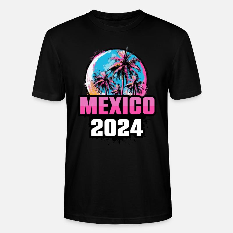 Mexico 2024 Palm Trees - Stanley/Stella CRAFTER Unisex Organic T-Shirt - black
