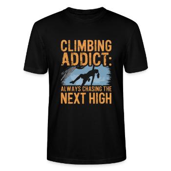 Escalade Escalade libre Escalade de rocher pour femmes - T-shirt bio CRAFTER Stanley Stella Unisexe - noir - Devant - Alina (178cm) & Michal (187cm)