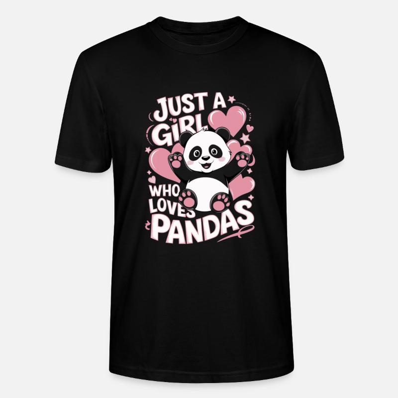 Panda Spruch Mädchen - Stanley/Stella Unisex Bio-T-Shirt CRAFTER - Schwarz