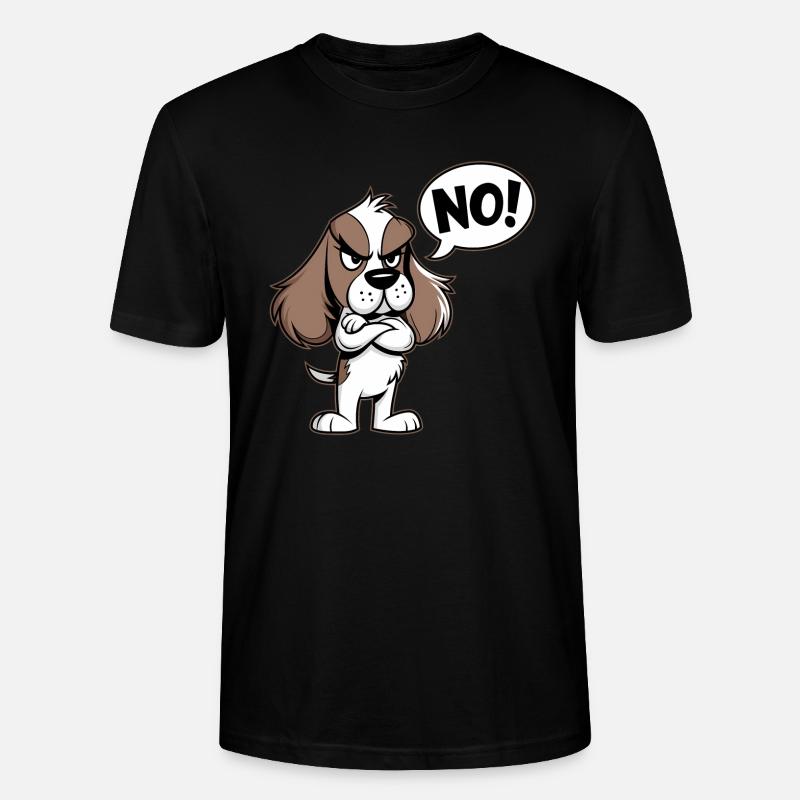 Cocker Spaniel sagt "Nein! - Stanley/Stella Unisex Bio-T-Shirt CRAFTER - Schwarz