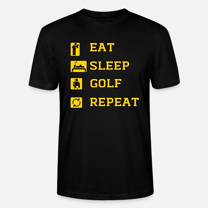 Golf Repeat essen - Stanley/Stella Unisex Bio-T-Shirt CRAFTER - Schwarz