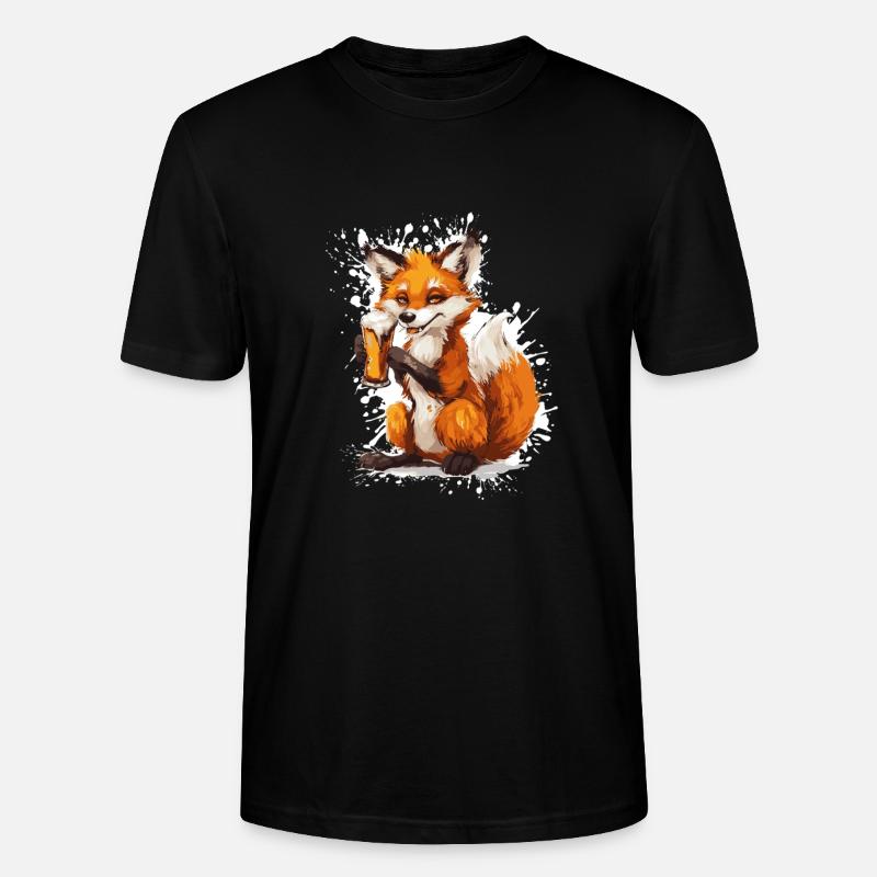 Fuchs Bier Lustig - Stanley/Stella Unisex Bio-T-Shirt CRAFTER - Schwarz