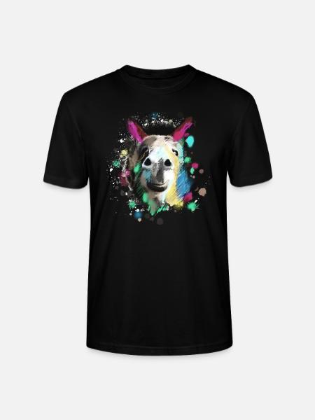 Esel, Graffiti, Malerei, bunt - Stanley/Stella Unisex Bio-T-Shirt CRAFTER - Schwarz