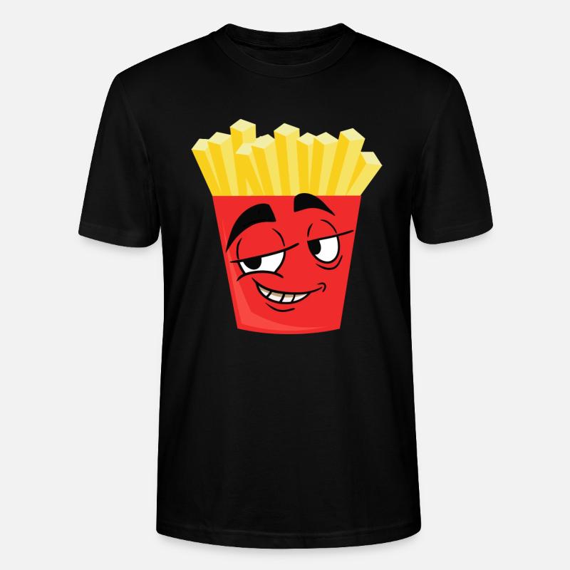 Pommes witzig - Stanley/Stella Unisex Bio-T-Shirt CRAFTER - Schwarz