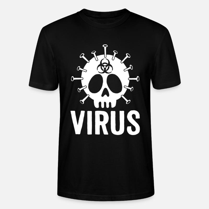 Virus-Schädel - Stanley/Stella Unisex Bio-T-Shirt CRAFTER - Schwarz