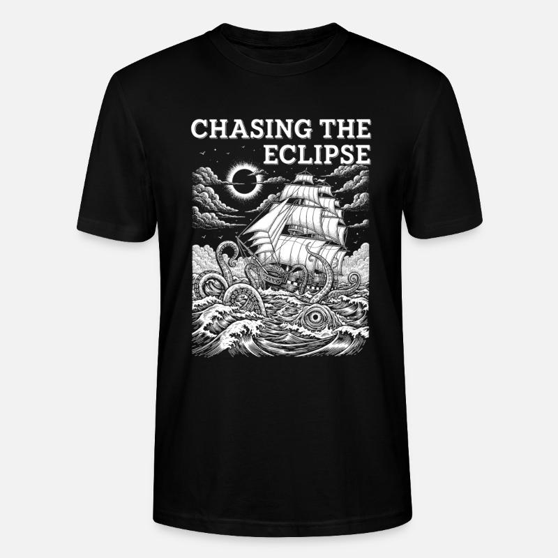 Solar Eclipse Adventure - Stanley/Stella CRAFTER Unisex Organic T-Shirt - black