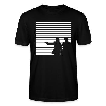 Vincent Vega und Jules Pulp Fiction - Stanley/Stella Unisex Bio-T-Shirt CRAFTER - Schwarz - Vorne - Alina (178cm) & Michal (187cm)