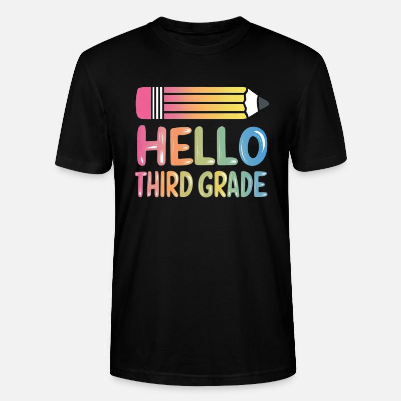 Hello Third Grade - Stanley/Stella Unisex Bio-T-Shirt CRAFTER - Schwarz