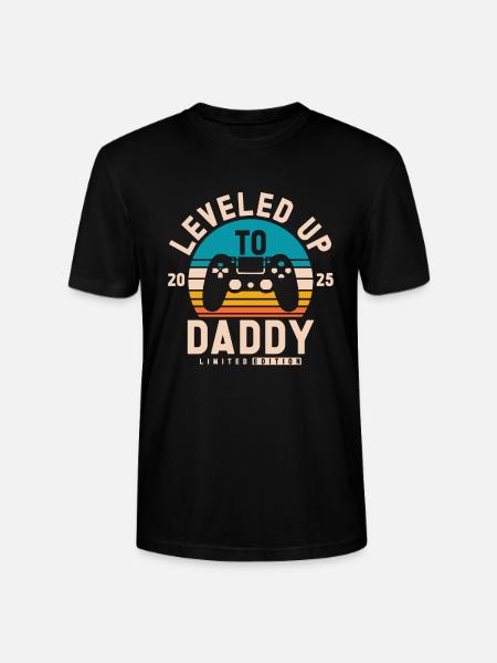 Promoted to Papa 2025 - Stanley/Stella CRAFTER Unisex Organic T-Shirt - black