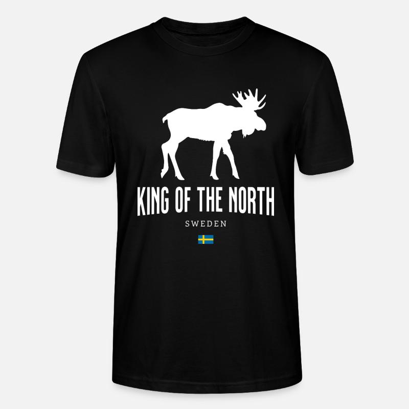 Suède - Roi du Nord - T-shirt bio CRAFTER Stanley Stella Unisexe - noir
